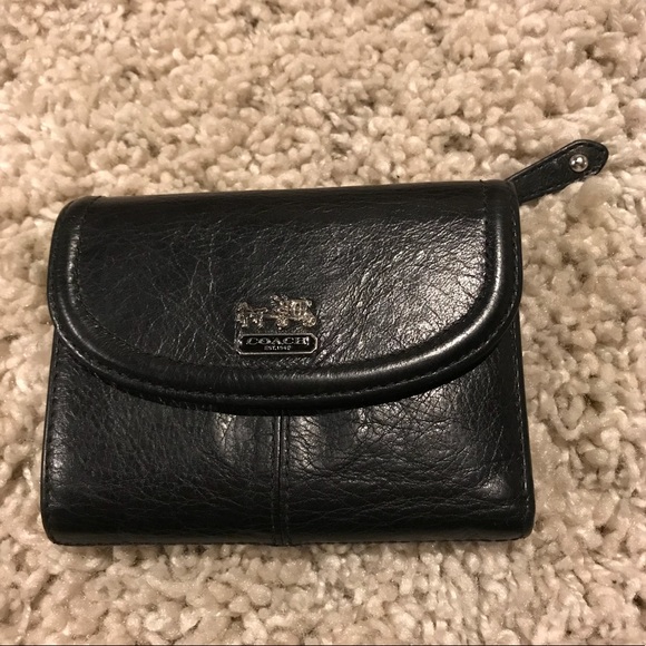 Coach Handbags - COACH MADISON BLACK LEATHER WALLET